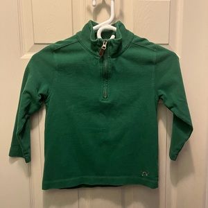 3/20$ J. Crew crew cuts youth 4/5 green Henley zip up sweater